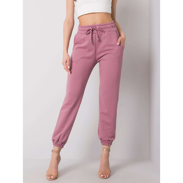 RUE PARIS Ružové dámske tepláky RV-DR-6120.03P-pink 57950836