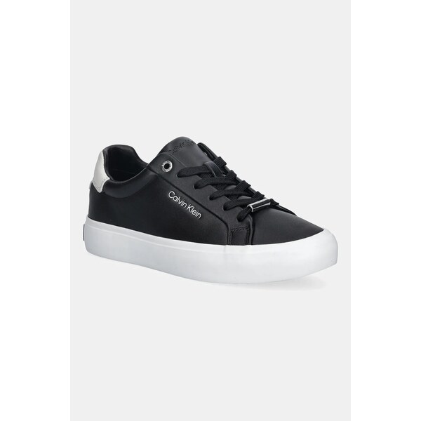 Kožené tenisky Calvin Klein VULC LACE UP LTH/MOIRE BT 66180967