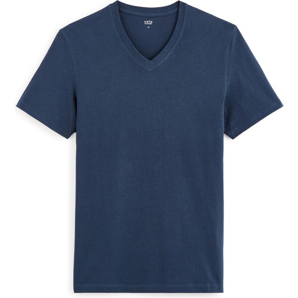 Tmavomodré pánske basic tričko Celio Debasev 50568778