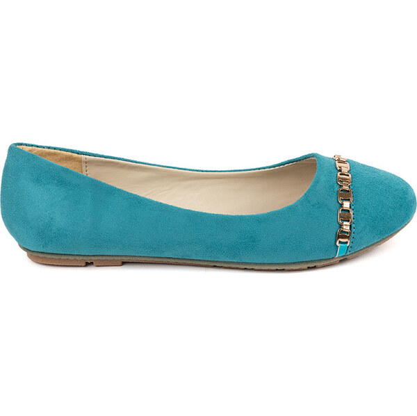 SHELOVET Tyrkysové dámske ploché balerínky A802L.BL 66149547