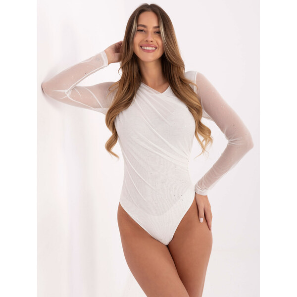 ITALY MODA Biele dámske body s trblietavými aplikáciami IT-BO-21601.83 66150471