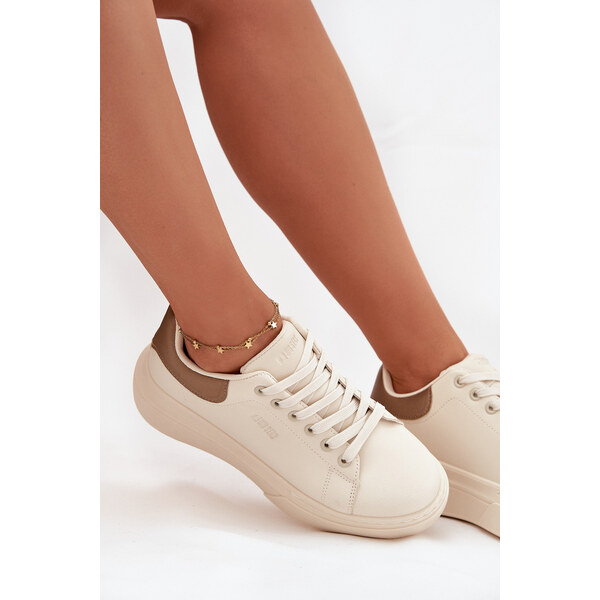 Big Star Shoes Dámske tenisky na platforme Big Star - béžové 66656049
