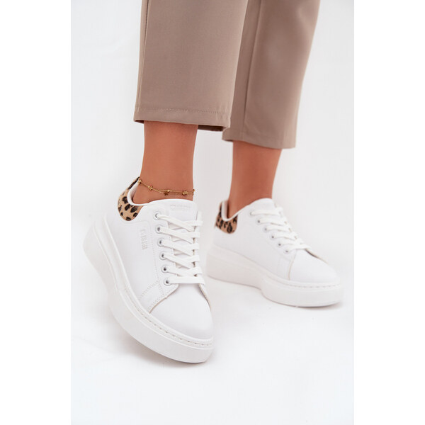 Big Star Shoes Sneakersy Damskie Na Platformie Big Star SS274247 Białe 66663531