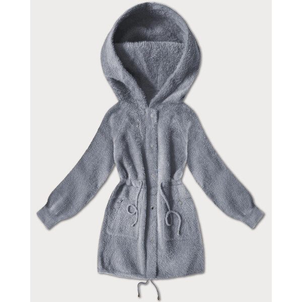 MHM Sivá bunda z alpakovej vlny (W017#) 66656111