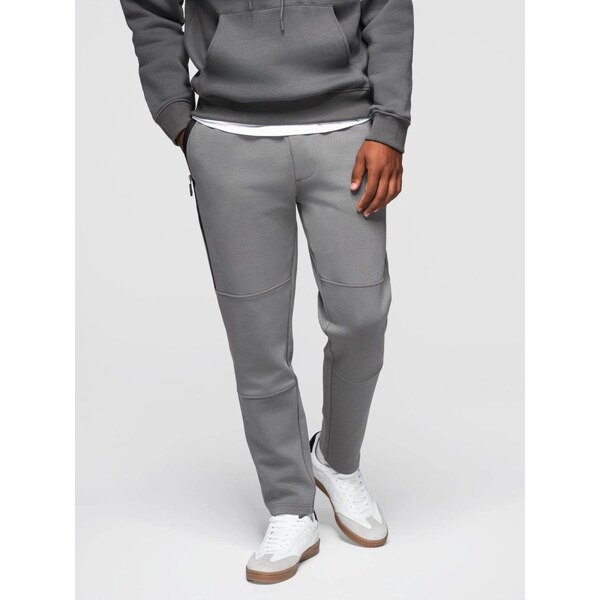 Ombre Clothing Sivé tepláky s prešívaním V3 OM-PASK-0281 66152955