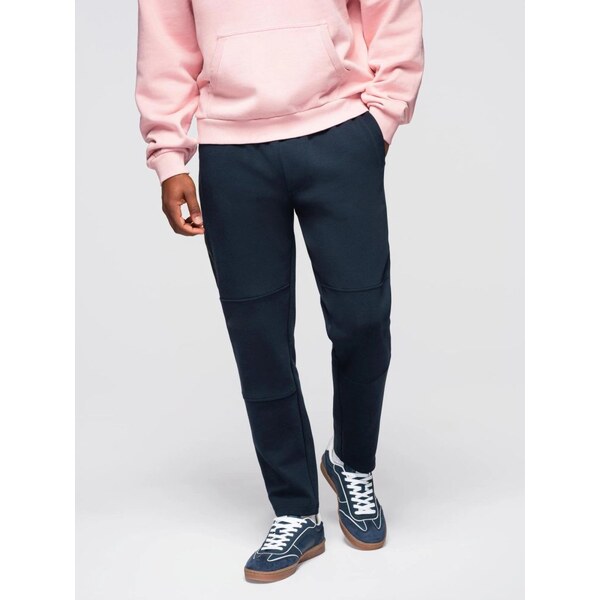 Ombre Clothing Tmavo-modré tepláky s prešívaním V2 OM-PASK-0281 66152954