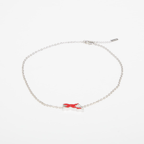Billionaire Boys Club Icecream Running Dog Chain Necklace Silver/ Red 66154296