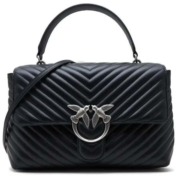 Pinko Kožená kabelka na rameno LOVE LADY PUFF BIG CL PLTT 48428263