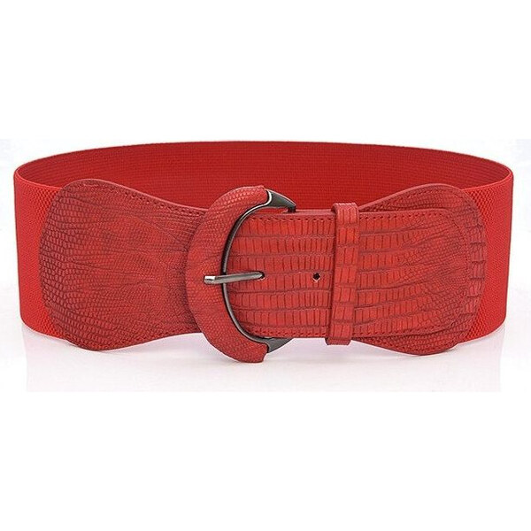 Lifestyle Dámsky strečový široký opasok Kroko Červený 65225847