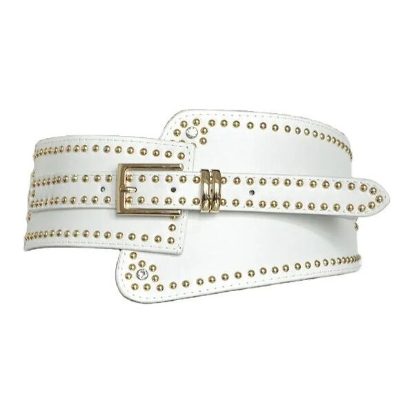 Lifestyle Dámsky široký korzetový opasok s cvočkami Alexis Biely 65227225