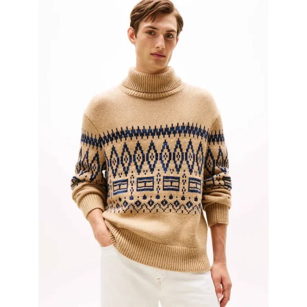 Tommy Hilfiger Vlnený rolák Fair Isle | Relaxed fit 66154070
