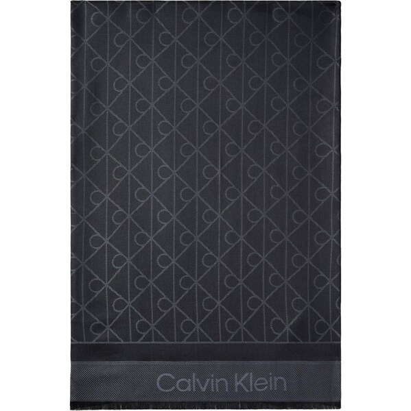 Calvin Klein Šál tmavosivá / čierna 66163445