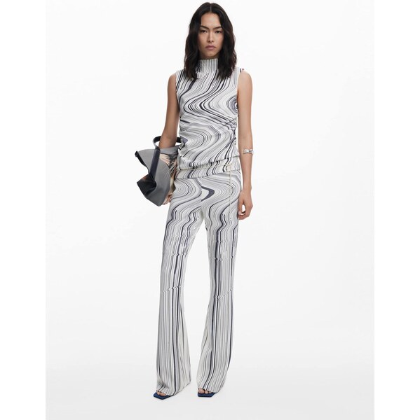 Desigual Top sivá / čierna / biela 66163465