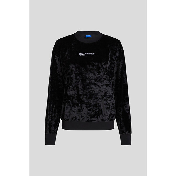 MIKINA KARL LAGERFELD JEANS KLJ CRUSHED VELVET SWEAT 66163336