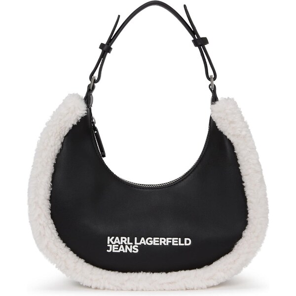 KARL LAGERFELD JEANS Kabelka na rameno čierna / biela 66163626