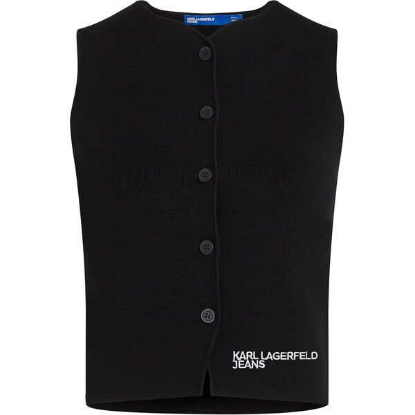 KARL LAGERFELD JEANS Pletená vesta čierna / biela 66163656