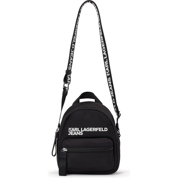 KARL LAGERFELD JEANS Taška cez rameno čierna / biela 66163694
