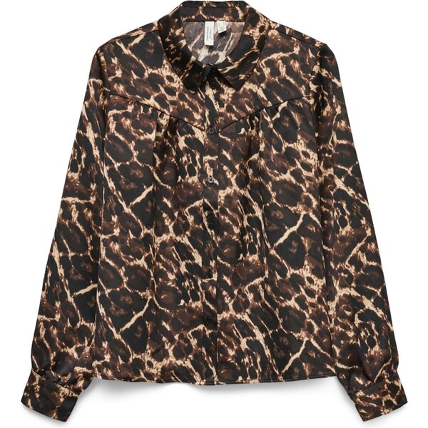 VERO MODA Blúzka VMHuxley svetlobéžová / svetlohnedá / čierna 66163767