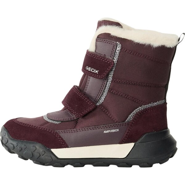 GEOX Snehule TREKKYUP burgundská / strieborná 66163804