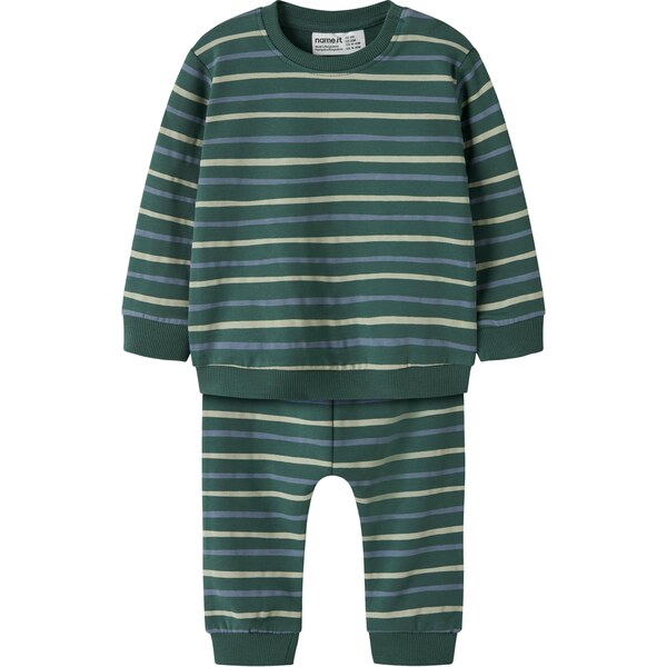 NAME IT Joggingová súprava NBMVIMMER modrosivá / trstinová / 66163971