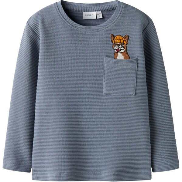 NAME IT Tričko NMMROFUS modrosivá / hnedá / čierna / biela 66163976