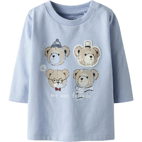 NAME IT Tričko NBMRONNOW modrá / pastelovo modrá / svetlohnedá / biela 66163988