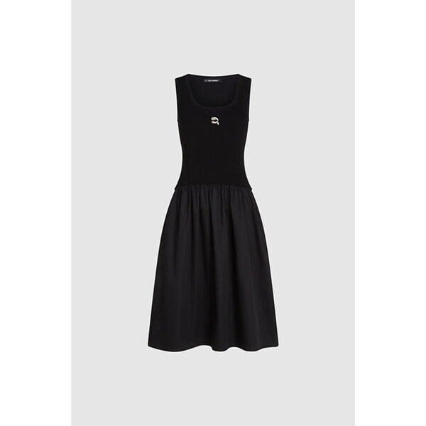 ŠATY KARL LAGERFELD IKON FABRIC MIX KNIT DRESS 66163158