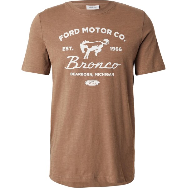 s.Oliver Tričko hnedá / biela 66164368