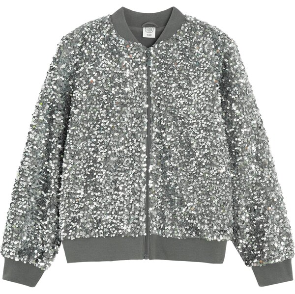 Cool Club Tepláková bunda strieborná 66164575