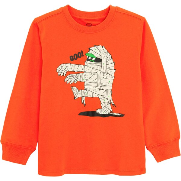 Cool Club Mikina neónovo oranžová / čierna / šedobiela 66164598