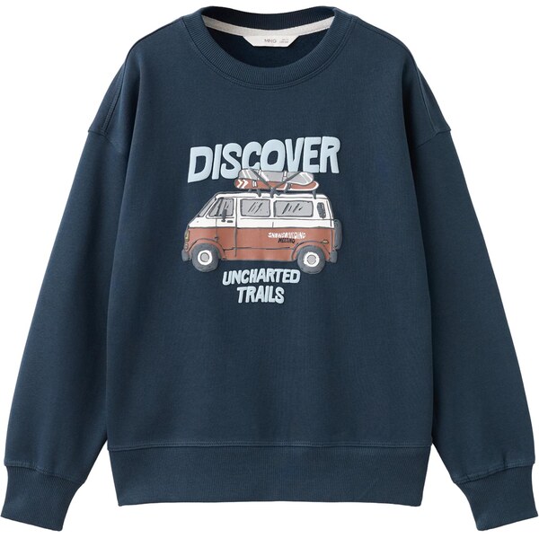 MANGO KIDS Mikina BERTOII námornícka modrá / pastelovo modrá / hrdzavo 66164647