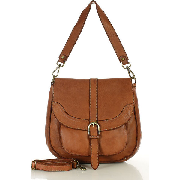 MARCO MAZZINI Vintage kožená kabelka cez rameno | camel v253b 63915910