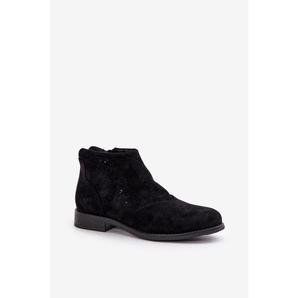 Kesi Dámske ploché členkové topánky na podpätku Akrylová čierna S 57826241