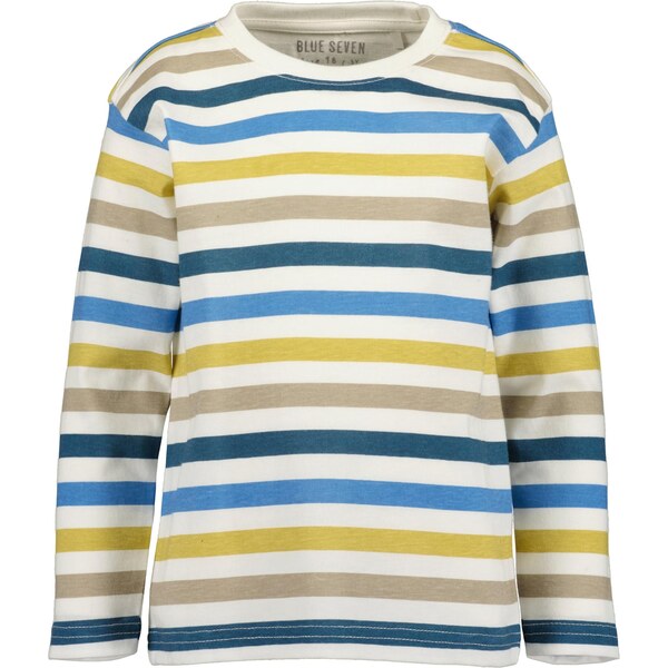 BLUE SEVEN Tričko nebesky modrá / žltá / sivobéžová / šedobiela 66171829