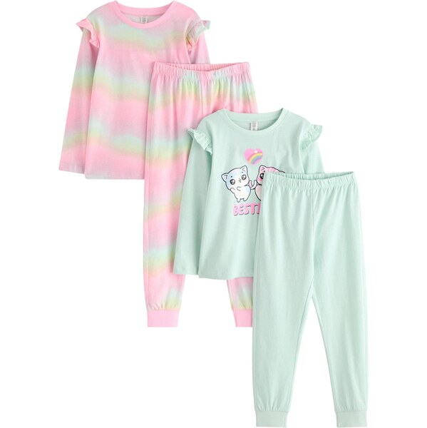 Lindex Pyžamo Kawaii Rainbow pastelovo modrá / mätová / svetloružová / 66171975