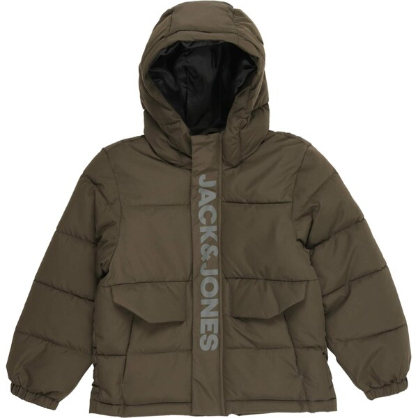 JACK & JONES MINI Zimná bunda JCOSpeed sivá / zelená 65644784