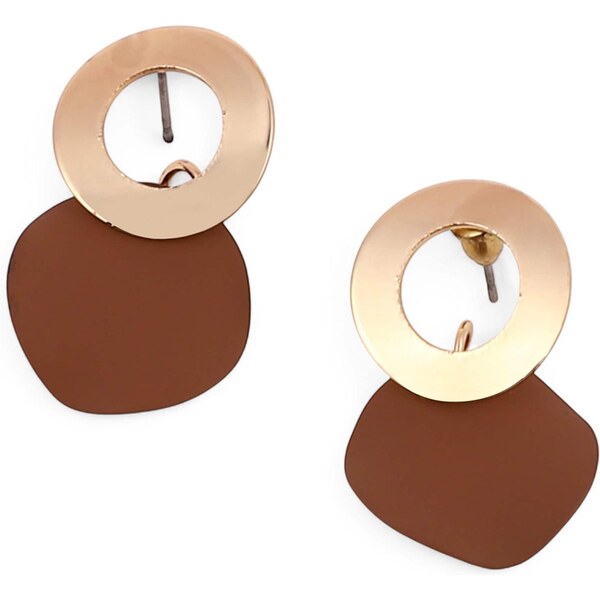 SOHI Náušnice Lavanya hnedá / zlatá 66172193