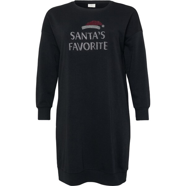 ONLY Carmakoma Šaty CARSANTA XMAS červená / čierna / biela 66172266