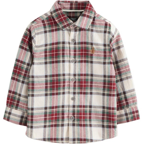 Next Košeľa krémová / zelená / červená 66172328