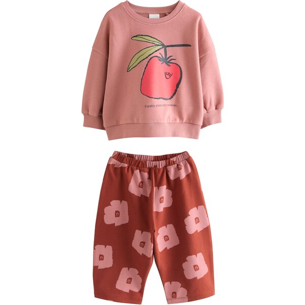 Next Set pueblo / svetlozelená / staroružová / červená 66172325