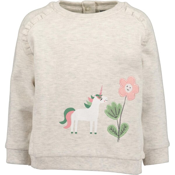 BLUE SEVEN Mikina šampanské / zelená / ružová / biela 66172537