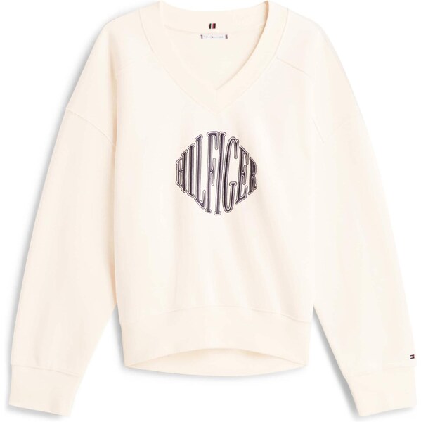 TOMMY HILFIGER Mikina VARSITY krémová / námornícka modrá 66173381