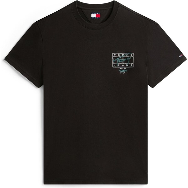 Tommy Jeans Tričko zelená / čierna / biela 66173403