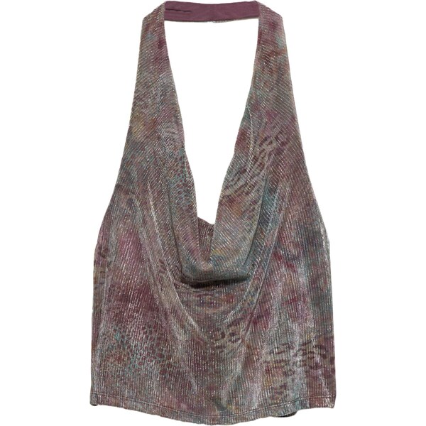 Pull&Bear Top hnedá / tmavožltá / pastelovo zelená / bordová 66173520