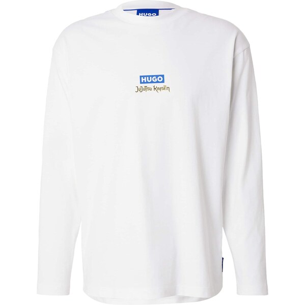 HUGO Tričko Nichaboso tyrkysová / čierna / biela 66173712