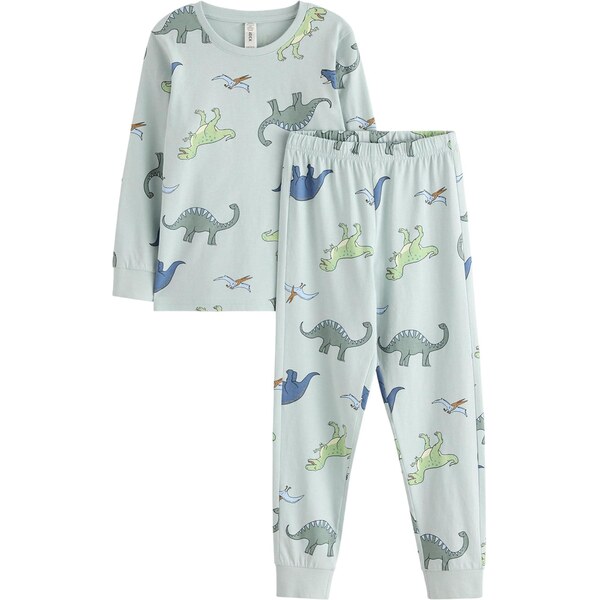 Lindex Pyžamo zafírová / vodová / jedľová / svetlozelená 66179495