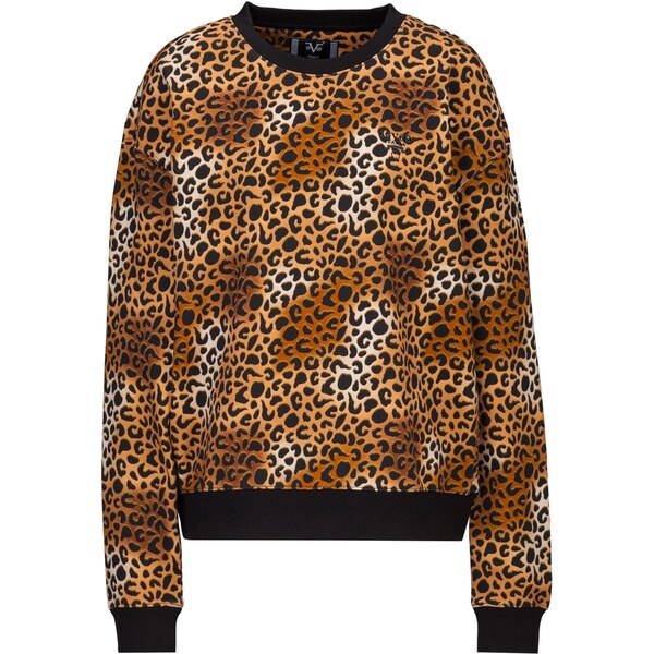 19V69 ITALIA Mikina Sinja Leo hnedá / svetlohnedá / čierna / biela 66179515