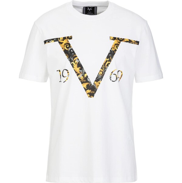 19V69 ITALIA Tričko Rafael Carrier 2 žltá / sivá / čierna / biela 66179527