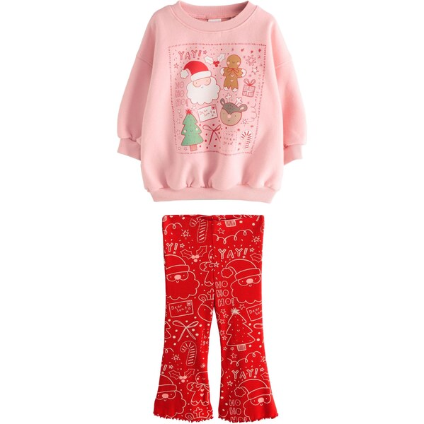 Next Set jedľová / ružová / červená / biela 66179662