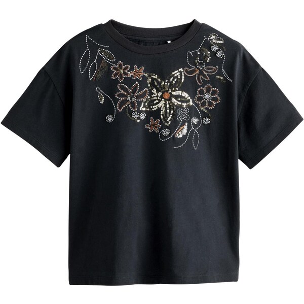 Next Tričko gaštanová / zlatá / čierna / biela 66179753